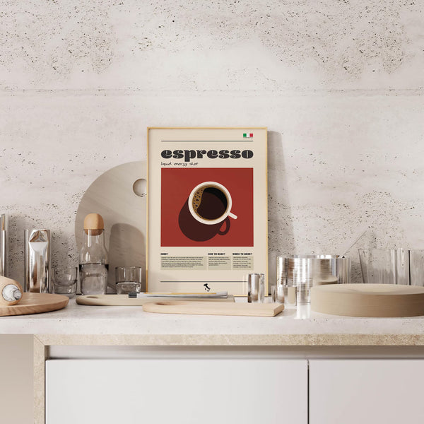 Espresso Liquid Energy Shot Plakat