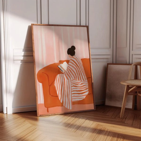 Lagom Reading Lady Plakat