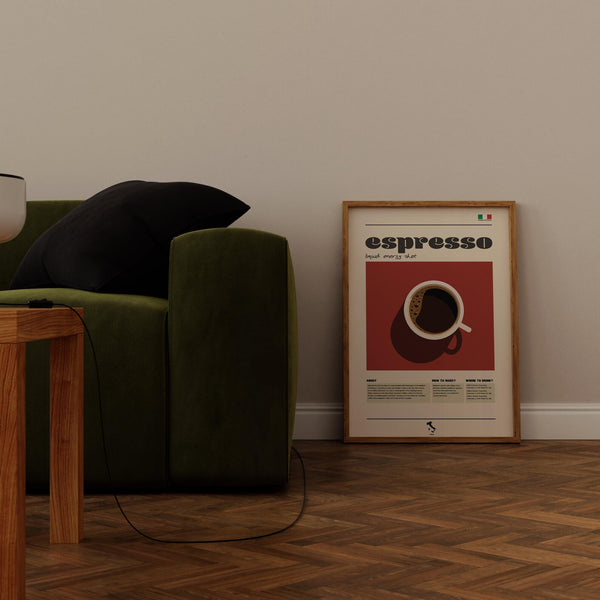 Espresso Liquid Energy Shot Plakat