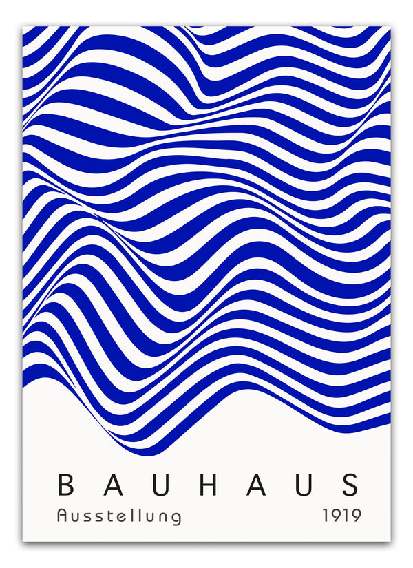 Bauhaus Blue Flow Plakat