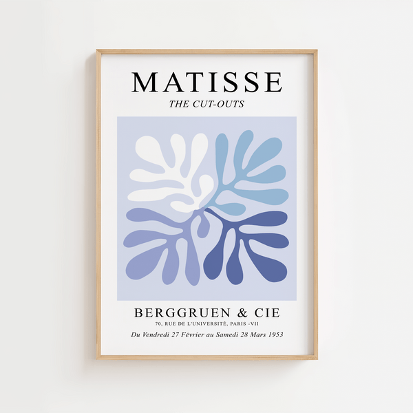 Blå Mix Cut Outs – Matisse Plakat | Moderne Kunstplakat
