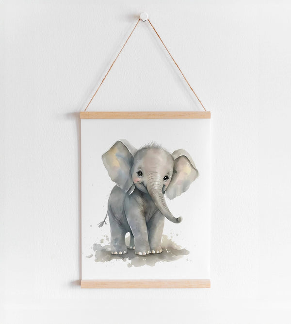 Børneplakat med dyr - "'Elefant"