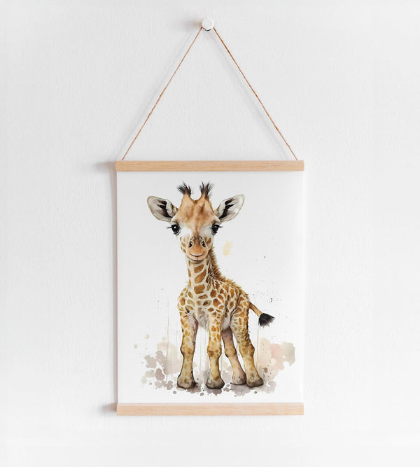 Børneplakat med dyr - "Giraf" Ellens Shop