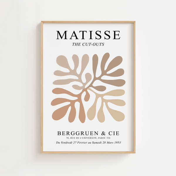 De Beige Cie – Matisse Plakat | Abstrakt Kunst i Neutrale Toner

