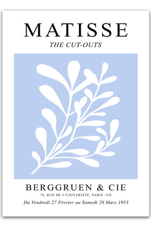 Light Blue Flower Matisse Plakat