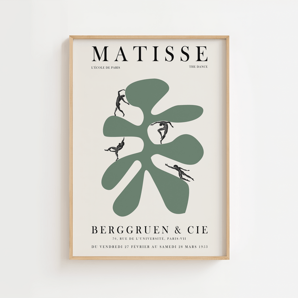Samedi 28 Mars – Matisse Plakat | Grøn Moderne Kunstplakat

