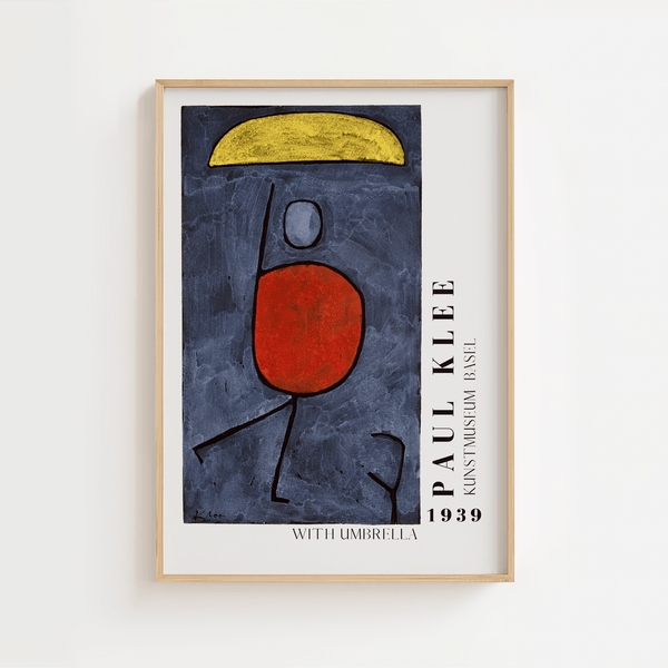 With Umbrella Paul Klee Plakat