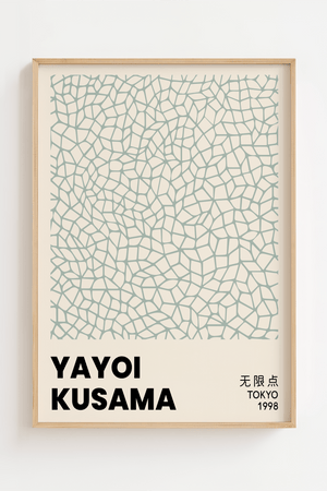 Yayoi Kusama Tokyo Green Plakat | Farverig Moderne Kunst
